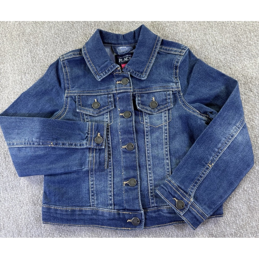 The Childrens Place Girls Denim Jacket China Blue Size 5T NWT